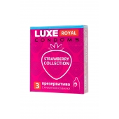 Презервативы с ароматом клубники LUXE Royal Strawberry Collection - 3 шт. - Luxe - купить с доставкой в Златоусте