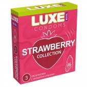 Презервативы с ароматом клубники LUXE Royal Strawberry Collection - 3 шт. - Luxe - купить с доставкой в Златоусте