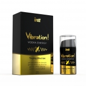 Жидкий интимный гель с эффектом вибрации Vibration! Vodka Energy - 15 мл. - INTT - купить с доставкой в Златоусте
