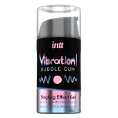 Жидкий интимный гель с эффектом вибрации Vibration! Bubble Gum - 15 мл. - INTT - купить с доставкой в Златоусте