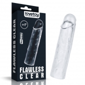 Прозрачная насадка-удлинитель Flawless Clear Penis Sleeve Add 1 - 15,5 см. - Lovetoy - в Златоусте купить с доставкой