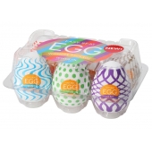 Набор из 6 мастурбаторов Tenga EGG IV с различным рельефом - Tenga - в Златоусте купить с доставкой