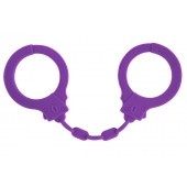 Фиолетовые силиконовые наручники Suppression - Lola Games - купить с доставкой в Златоусте