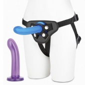 Страпон унисекс Beginners Strap-On с 2 насадками - 15 и 13 см. - Lux Fetish - купить с доставкой в Златоусте