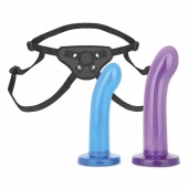 Страпон унисекс Beginners Strap-On с 2 насадками - 15 и 13 см. - Lux Fetish - купить с доставкой в Златоусте