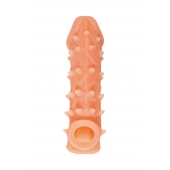 Телесная закрытая насадка с пупырышками Cock Sleeve Size L - 17,6 см. - KOKOS - в Златоусте купить с доставкой