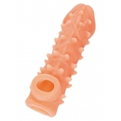 Телесная закрытая насадка с пупырышками Cock Sleeve Size L - 17,6 см. - KOKOS - в Златоусте купить с доставкой