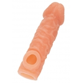 Телесная закрытая насадка с шершавой головкой Cock Sleeve Size M - 15,6 см. - KOKOS - в Златоусте купить с доставкой