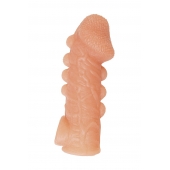 Телесная закрытая насадка с шишечками Cock Sleeve Size S - 13,8 см. - KOKOS - в Златоусте купить с доставкой