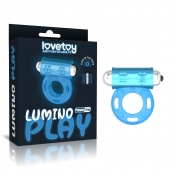 Голубое, светящееся в темноте эрекционное виброкольцо Lumino Play Vibrating Penis Ring - Lovetoy - в Златоусте купить с доставкой