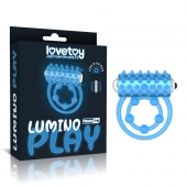 Голубое, светящееся в темноте виброкольцо Lumino Play Vibrating Penis Ring - Lovetoy - в Златоусте купить с доставкой