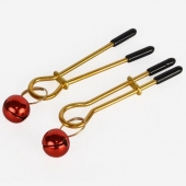 Золотистые зажимы с колокольчиками Gold - Sitabella - купить с доставкой в Златоусте