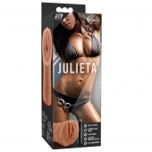 Мастурбатор-вагина цвета карамели Julieta с вибрацией - Blush Novelties - в Златоусте купить с доставкой