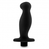 Черный анальный вибромассажёр Silicone Vibrating Prostate Massager 02 - 10,8 см. - Blush Novelties - в Златоусте купить с доставкой