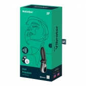 Черный анальный вибратор Hot Passion с функцией нагрева - Satisfyer - в Златоусте купить с доставкой