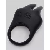 Черное эрекционное виброкольцо Sensation Rechargeable Vibrating Rabbit Love Ring - Fifty Shades of Grey - в Златоусте купить с доставкой