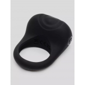 Черное эрекционное виброкольцо Sensation Rechargeable Vibrating Love Ring - Fifty Shades of Grey - в Златоусте купить с доставкой