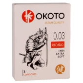 Тонкие презервативы OKOTO Thin Extra Soft - 3 шт. - Sitabella - купить с доставкой в Златоусте