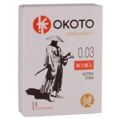 Ультратонкие презервативы OKOTO Ultra Thin - 3 шт. - Sitabella - купить с доставкой в Златоусте