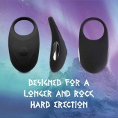 Черное эрекционное виброкольцо Thor Cockring - FeelzToys - в Златоусте купить с доставкой