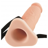 Телесный реалистичный фаллоимитатор с полостью Silicone Hollow Extension - 20 см. - Pipedream - купить с доставкой в Златоусте