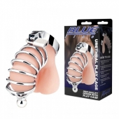 Серебристая клетка для члена Urethral Play Cage - BlueLine - купить с доставкой в Златоусте
