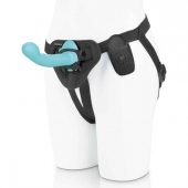 Голубая изогнутая насадка 6in Remote Control Ripple P-Spot G-Spot на черных трусиках - 16 см. - Pegasus - купить с доставкой в Златоусте