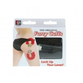 Металлические наручники с чёрной меховой опушкой - Dream Toys - купить с доставкой в Златоусте