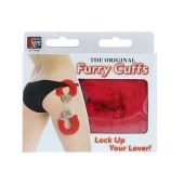 Металлические наручники с красной меховой опушкой METAL HANDCUFF WITH PLUSH RED - Dream Toys - купить с доставкой в Златоусте