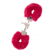 Металлические наручники с красной меховой опушкой METAL HANDCUFF WITH PLUSH RED - Dream Toys - купить с доставкой в Златоусте