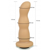 Телесная рельефная насадка Harness - 14,2 см. - LOVETOY (А-Полимер) - купить с доставкой в Златоусте