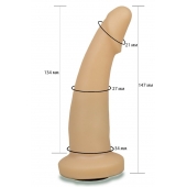 Телесная гладкая насадка Harness - 14,7 см. - LOVETOY (А-Полимер) - купить с доставкой в Златоусте