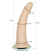 Телесная гладкая насадка-фаллоимитатор Harness - 17 см. - LOVETOY (А-Полимер) - купить с доставкой в Златоусте