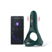 Изумрудное виброкольцо Magic Motion Rise с подхватом мошонки - Magic Motion - в Златоусте купить с доставкой