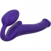 Фиолетовый безремневой страпон Silicone Bendable Strap-On - size M - Strap-on-me - купить с доставкой в Златоусте