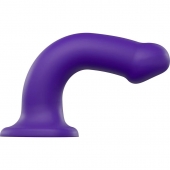 Фиолетовый фаллоимитатор-насадка Strap-On-Me Dildo Dual Density size L - 19 см. - Strap-on-me - купить с доставкой в Златоусте