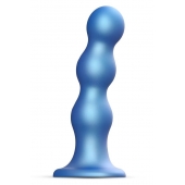Голубая насадка Strap-On-Me Dildo Plug Balls size S - Strap-on-me - купить с доставкой в Златоусте