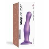 Фиолетовая насадка Strap-On-Me Dildo Plug Curvy size L - Strap-on-me - купить с доставкой в Златоусте