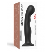 Черная насадка Strap-On-Me Dildo Plug P G size XXL - Strap-on-me - купить с доставкой в Златоусте