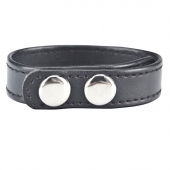 Кольцо на пенис SNAP COCK RING из искусственной кожи на клепках - BlueLine - в Златоусте купить с доставкой