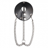 Утяжка для мошонки из искусственной кожи с цепочками PARACHUTE BALL STRETCHER - BlueLine - купить с доставкой в Златоусте