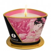 Массажная свеча Rose Petals с ароматом розы - 170 мл. - Shunga - купить с доставкой в Златоусте
