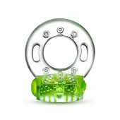 Зеленое эрекционное виброкольцо Arouser Vibrating C-Ring - Blush Novelties - в Златоусте купить с доставкой
