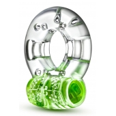 Зеленое эрекционное виброкольцо Arouser Vibrating C-Ring - Blush Novelties - в Златоусте купить с доставкой