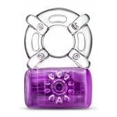 Фиолетовое эрекционное виброкольцо One Night Stand Vibrating C-Ring - Blush Novelties - в Златоусте купить с доставкой