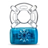 Синее эрекционное виброкольцо One Night Stand Vibrating C-Ring - Blush Novelties - в Златоусте купить с доставкой