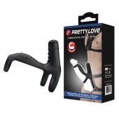 Черная вибронасадка на пенис Vibrating Penis Sling - Baile - в Златоусте купить с доставкой
