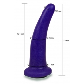 Фиолетовая гладкая изогнутая насадка-плаг - 13,3 см. - LOVETOY (А-Полимер) - купить с доставкой в Златоусте