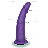 Фиолетовая гладкая изогнутая насадка-плаг - 17 см. - LOVETOY (А-Полимер) - купить с доставкой в Златоусте