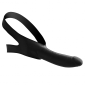 Черный кляп-страпон Masters Mini Face Fuck Strap-On - 14 см. - XR Brands - купить с доставкой в Златоусте